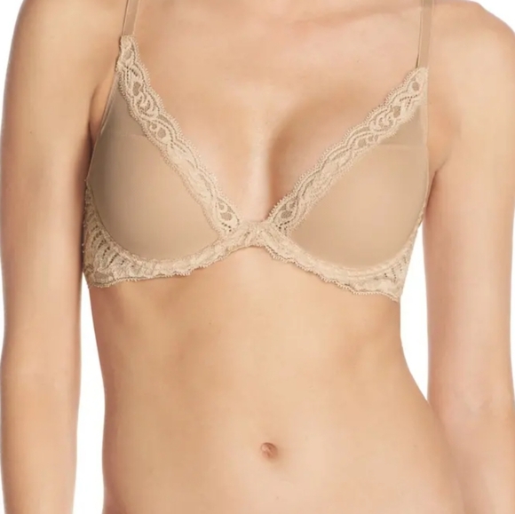 Natori Feathers Underwire Contour Bra Light Blue Gray 34DD 730023 - Picture 8 of 8